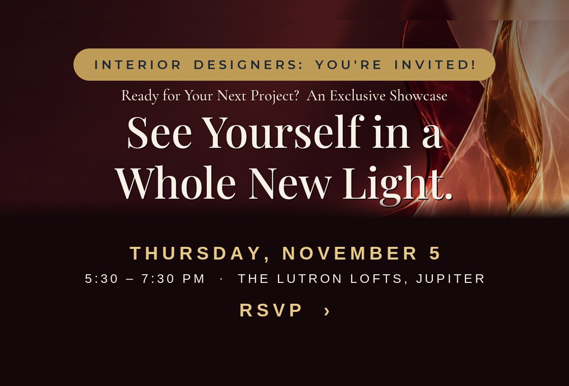 See Yourself in a Whole New Light: interior designer evening in Jupiter, Thursday, November 5